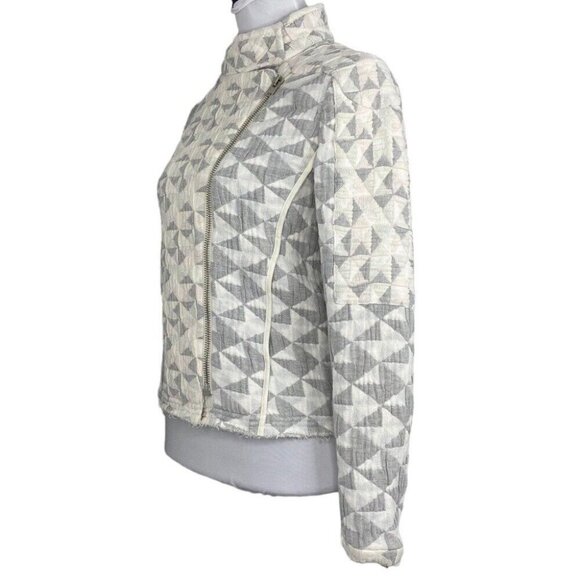 Revolve IRO Women's White Otavia Geometric Quilted Multico Jacket EU 36/C34 - Picture 8 of 17